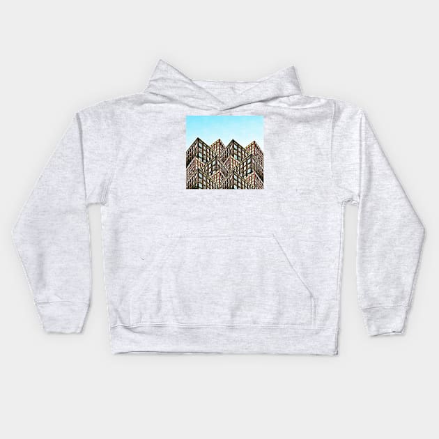 Architecture building digital painting Kids Hoodie by Choulous79